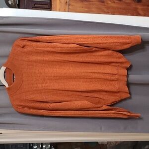 Ponte Vecchio Italy 100%Fine Merino Wool Mens‎ Sweater Crew Neck Rust Size L EUC